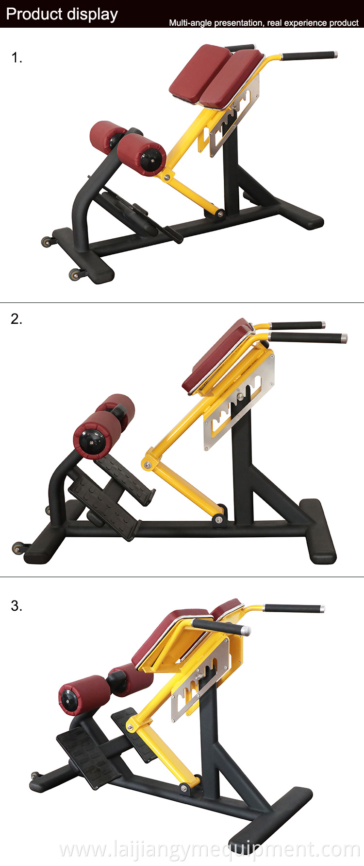 Gym Commercial fitness equipment bodybuilding back adjustable Bodybuilding sit up Roman chair